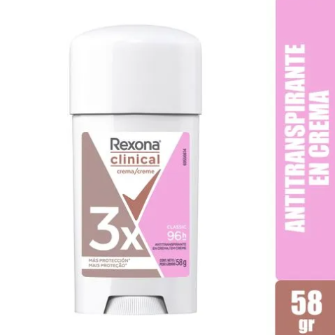 DESODORANTE REXONA BAR CLINICAL MUJER 58g