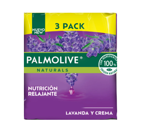 JABON PALMOLIVE LAVANDA Y CREMA 100G 3PACK