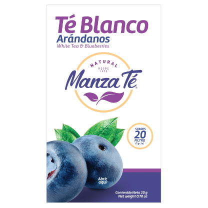 Té Blanco Arándanos Manza Té caja 20 sobres