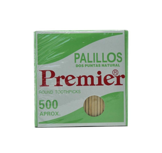 Palillos de madera Premier caja 500 unid