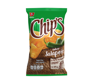 Chips Jalapeño, Marca Barcel, 170g