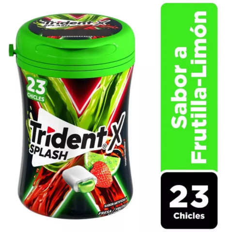 Trident X Splash Sabor Fresa Limón 23S 44.6g