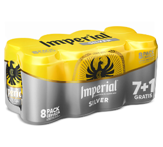 Cerveza Imperial Silver 7+1 lata 350ml