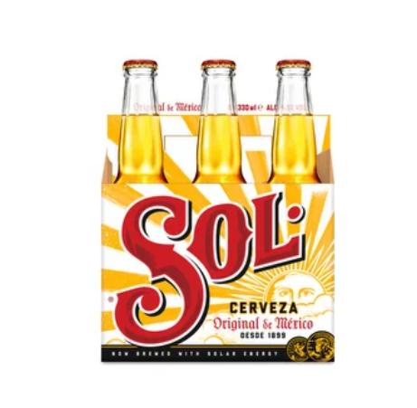 Cerveza Marca Sol 330ml vidrio 6-PACK 