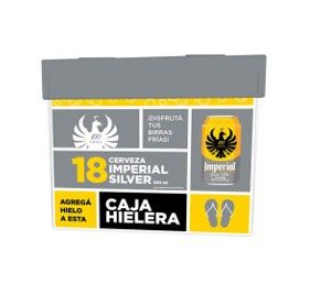 Hielerea Pack Imperial Silver 18 latas 350ml