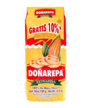 Masa doña arepa amarilla 1 kg + 10%