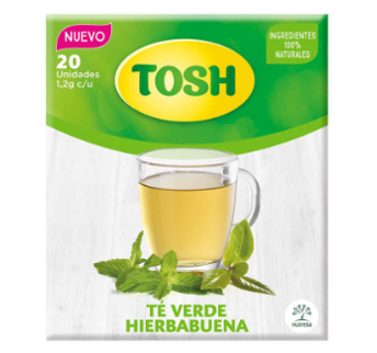 Té Infusión Verde con hierbabuena Tosh Caja 20unid