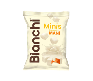 Bianchi Minis caramelo y maní 65g