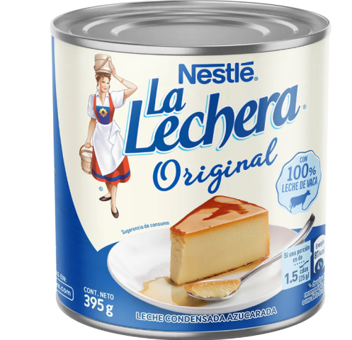 Leche condensada, Marca Nestlé, La Lechera lata 395 g