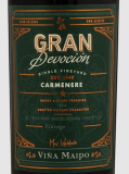 Vino Carmenere Gran Devocion Maipo bot 750 ml