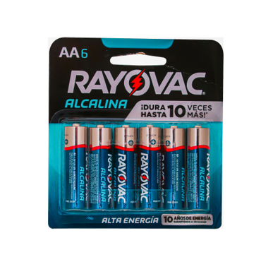Bateria AA Rayovac Amarilla 6 Unidades