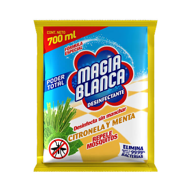 Desinfectante Magia Blanca Citronela y Menta 700mL