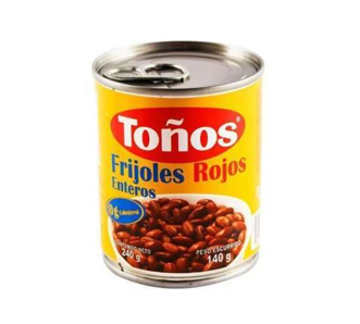 Frijoles Rojos Enteros MArca Toños 240g