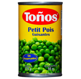 Petit Pois Marca Toños 100g