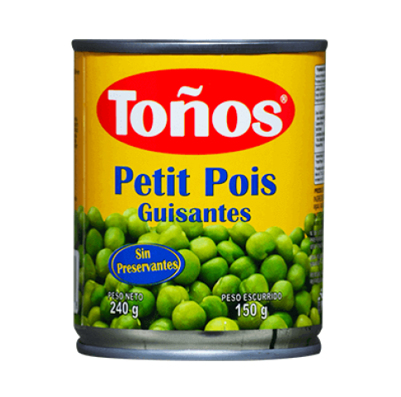 Petit Pois Marca Toños 150g