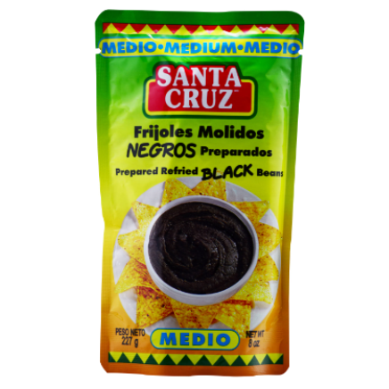 Frijoles Molidos Negros Santa Cruz bolsa medio 227g