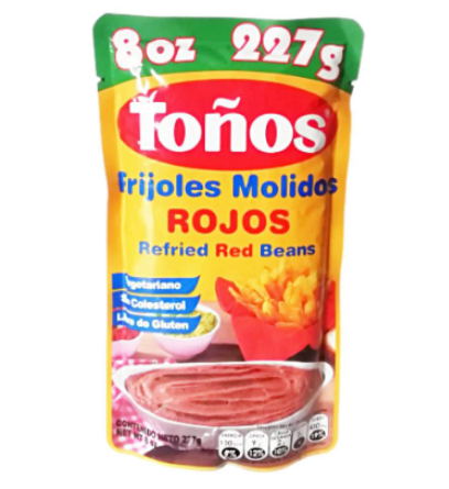 Frijoles Molidos Rojos MArca Toños 227g