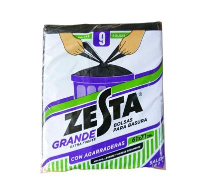 Bolsa para basura Zesta Grande negro 9 unidades