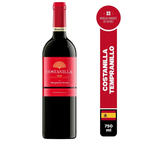 Vino Costanilla Tempranillo Marqués de Cáceres, 750ml