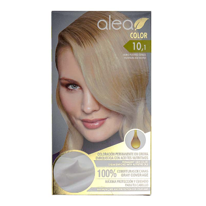 Tinte para cabello Negro Platino Ceniza 10.1 Alea