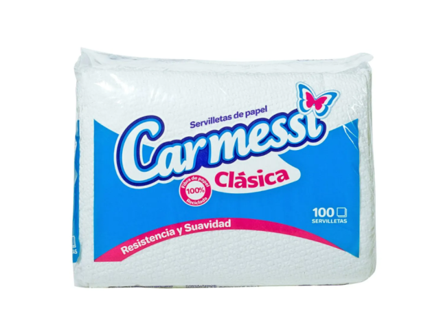 Servilleta Blanca Carmessi 100u