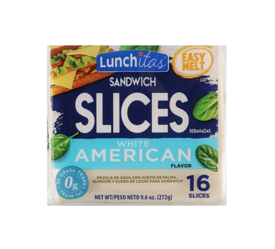 Queso Americano Blanco Lunchitas 16 unid 272g