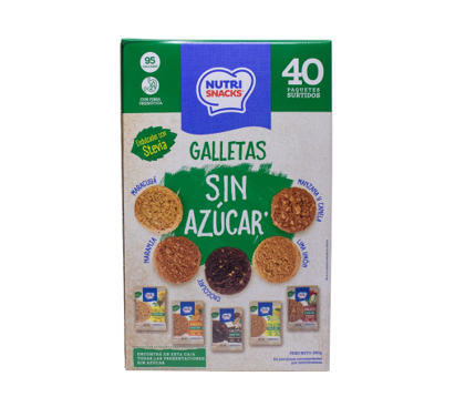 NutriSnacks Galletas Sin Azúcar 40 Unidades / 24 g
