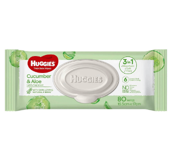 Toalla Humeda Huggies Cucumber & aloe 80 unid