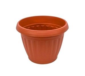 Macetero plast. redondo naranja IA19979 25cm